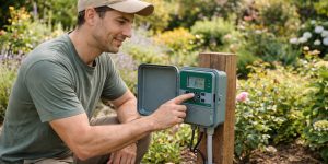 Programación de riego automático en jardines